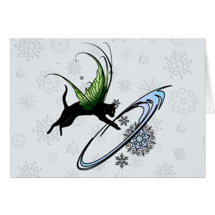 Cosmic Cat Snowflake Card