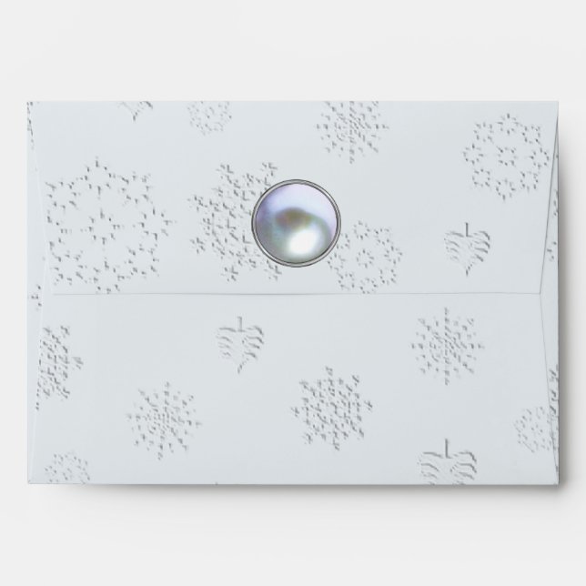 Cosmic Cat Snowflake Envelope (Back (Top Flap))