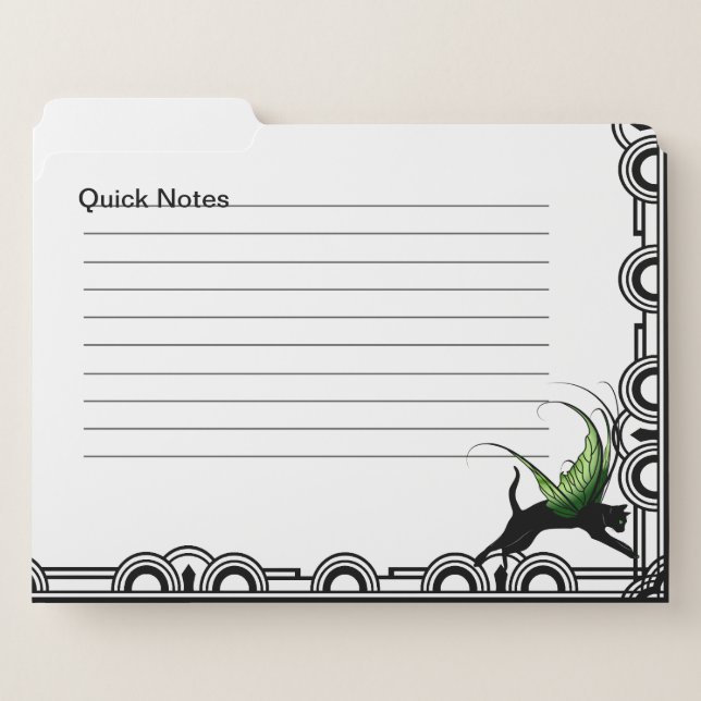Cosmic Cat Snowflake File Folder (Front Left)