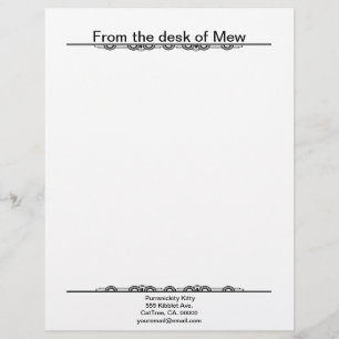 Cosmic Cat Snowflake Letterhead