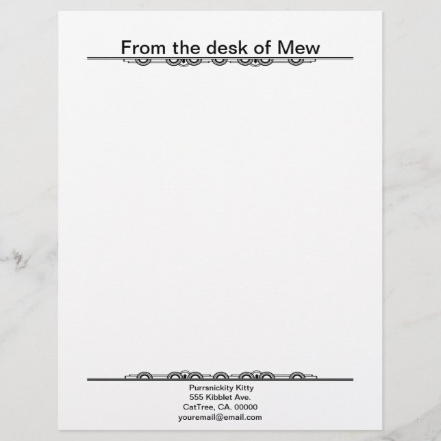 Cosmic Cat Snowflake Letterhead (Front)