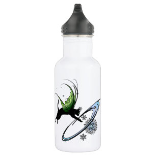 Cosmic Cat Snowflake Water Bottle