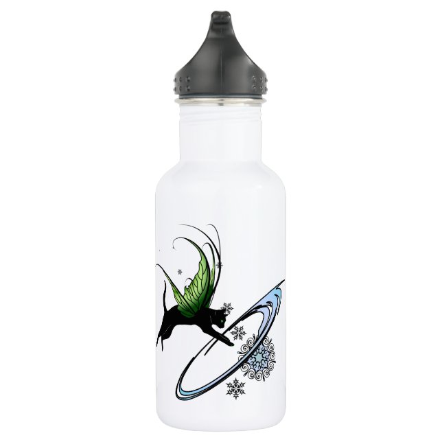 Cosmic Cat Snowflake Water Bottle (Right)