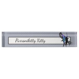 Cosmic Cat Star Desk Name Plate