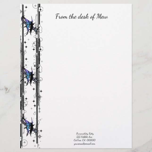 Cosmic Cat Star Letterhead (Front)