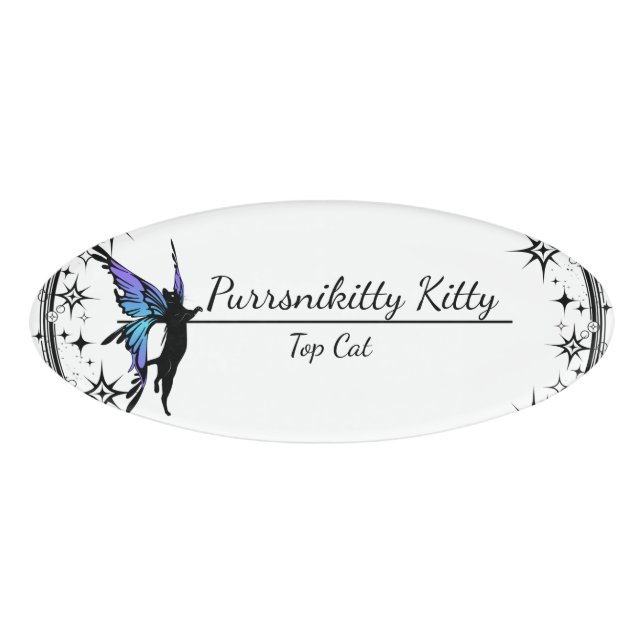 Cosmic Cat Star Name Tag (Front)