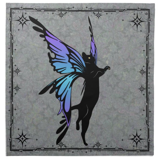 Cosmic Cat Star Napkin (Front)