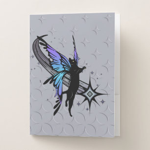 Cosmic Cat Star Pocket Folder