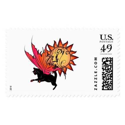 Cosmic Cat Sun Postage