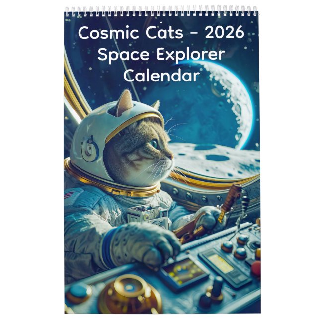 Cosmic Cats - Space Explorer Calendar (Cover)