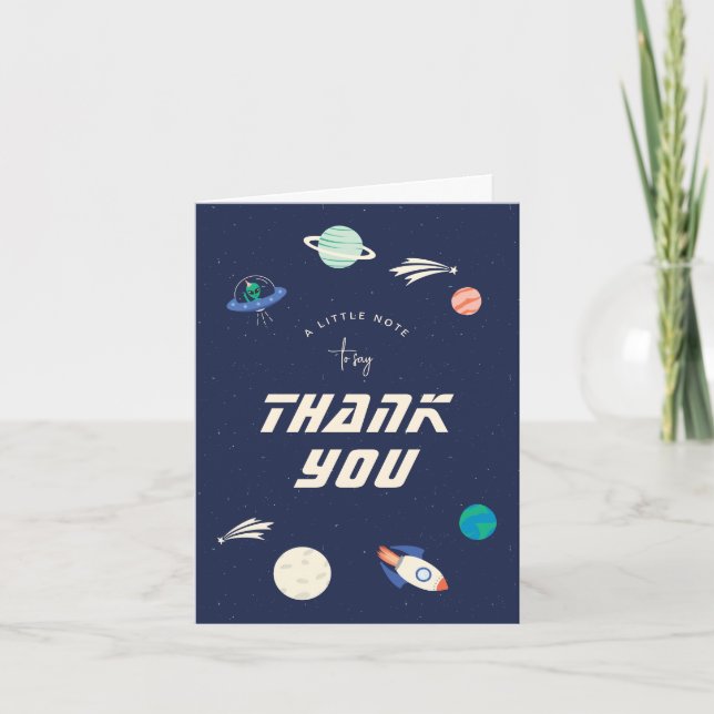 Cosmic Celebration Folded Thank You Card (Front)