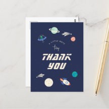Cosmic Celebration Thank You Postcard