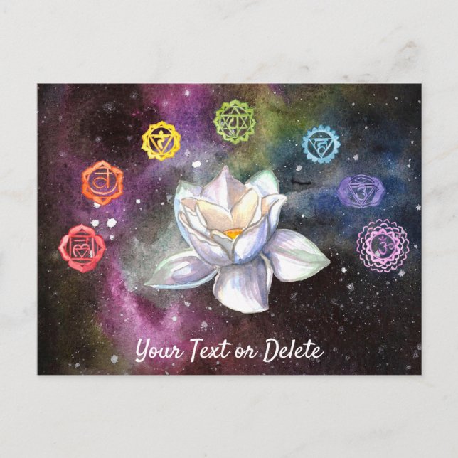 *~* Cosmic Celestial Chakra Cosmos Canvas Print Postcard (Front)