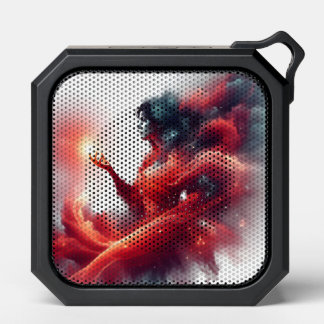 Cosmic Celestial Goddess Abstract Red Cloud Galaxy Bluetooth Speaker