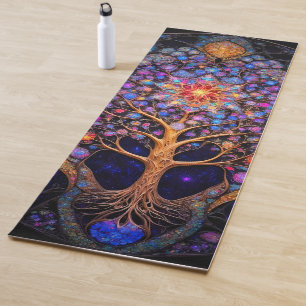 Cosmic Celestial Tree Of Life Yoga Mat