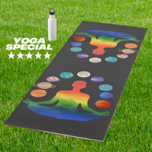 Cosmic Chakra Meditation Spiritual Energy Yoga Mat