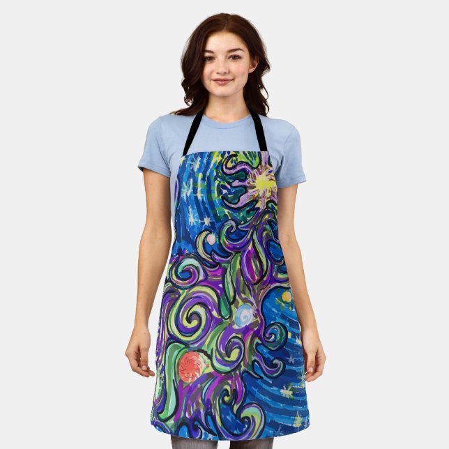 Cosmic Christmas Tree Apron (Worn)