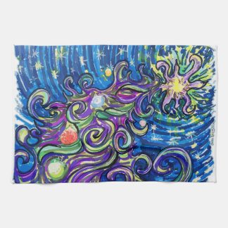 Cosmic Christmas Tree Kitchen Towel