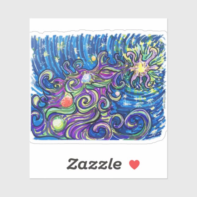 Cosmic Christmas Tree Sticker (Sheet)