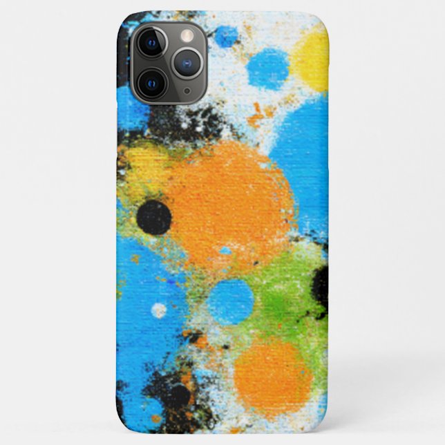 Cosmic Chromatic Splatter: Abstract Orbit Case-Mate iPhone Case (Back)
