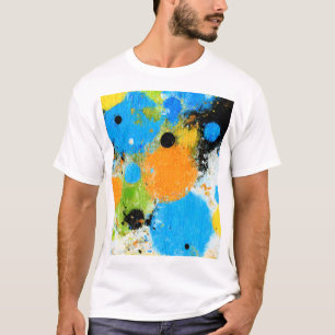 Cosmic Chromatic Splatter: Abstract Orbit T-Shirt