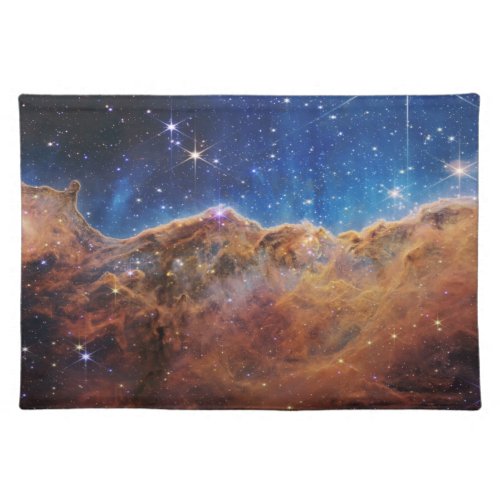Cosmic Cliffs Carina Nebula James Webb Telescope Cloth Placemat