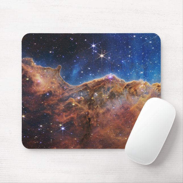 Cosmic Cliffs Carina Nebula James Webb Telescope Mouse Pad (With Mouse)