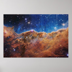 Cosmic Cliffs Carina Nebula James Webb Telescope Poster