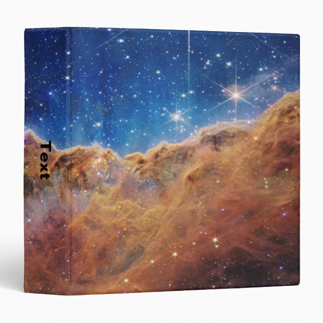 Cosmic Cliffs Carina Nebula Space Webb Telescope  3 Ring Binder (Front/Spine)