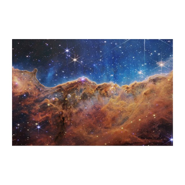Cosmic Cliffs Carina Nebula Space Webb Telescope  Acrylic Print (Front)