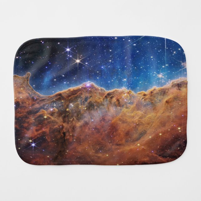 Cosmic Cliffs Carina Nebula Space Webb Telescope  Baby Burp Cloth (Front Horizontal)