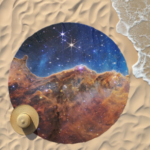 Cosmic Cliffs Carina Nebula Space Webb Telescope  Beach Towel