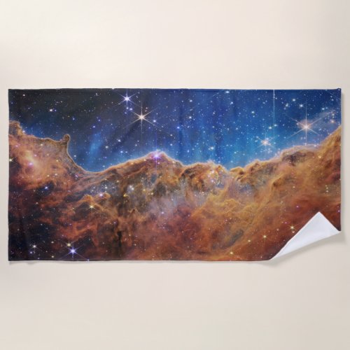 Cosmic Cliffs Carina Nebula Space Webb Telescope  Beach Towel