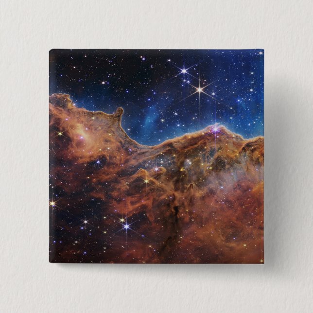 Cosmic Cliffs Carina Nebula Space Webb Telescope  Button (Front)