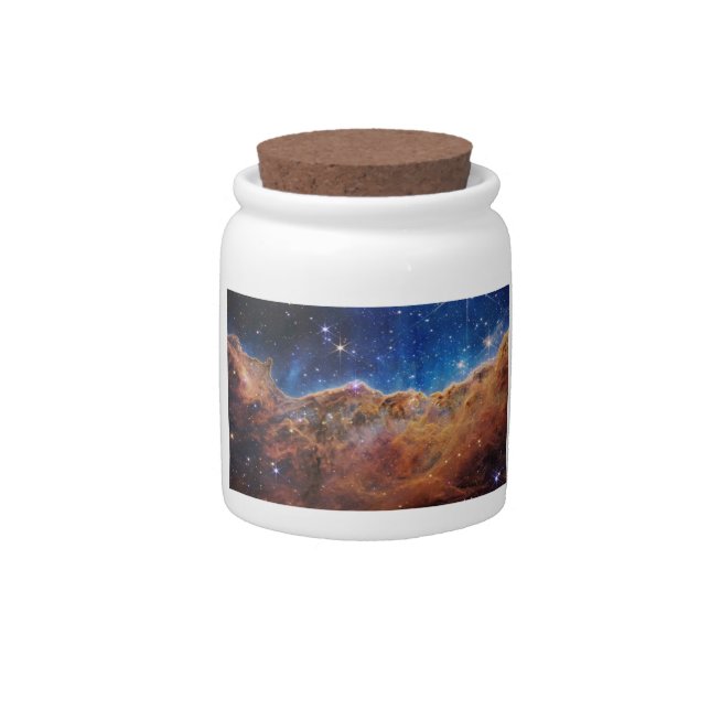 Cosmic Cliffs Carina Nebula Space Webb Telescope  Candy Jar (Front)
