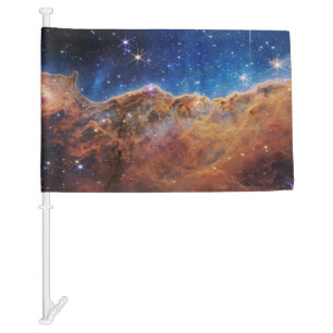 Cosmic Cliffs Carina Nebula Space Webb Telescope Car Flag