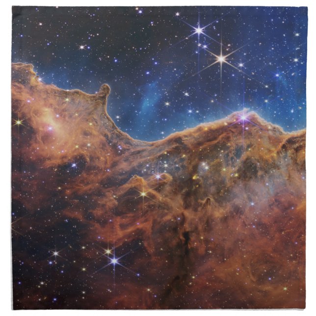 Cosmic Cliffs Carina Nebula Space Webb Telescope  Cloth Napkin (Front)