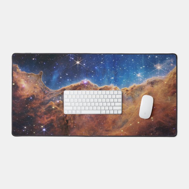 Cosmic Cliffs Carina Nebula Space Webb Telescope  Desk Mat (Keyboard & Mouse)