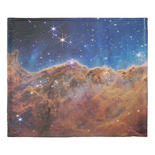 Cosmic Cliffs Carina Nebula Space Webb Telescope  Duvet Cover (Front)