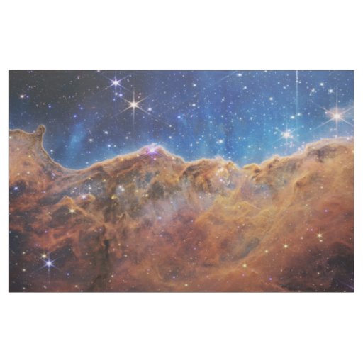Cosmic Cliffs Carina Nebula Space Webb Telescope  Fabric