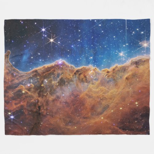 Cosmic Cliffs Carina Nebula Space Webb Telescope  Fleece Blanket