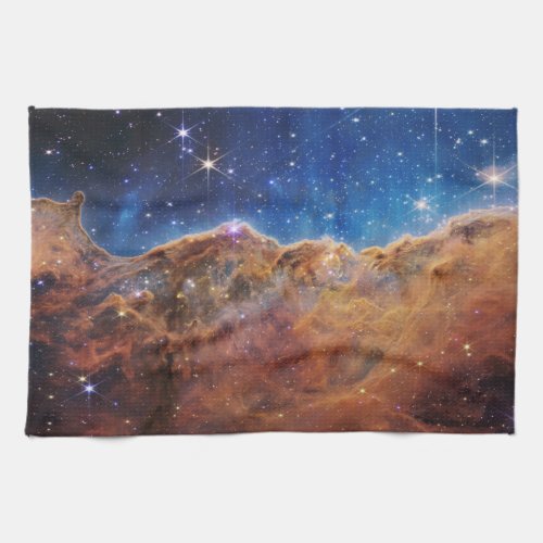 Cosmic Cliffs Carina Nebula Space Webb Telescope  Kitchen Towel