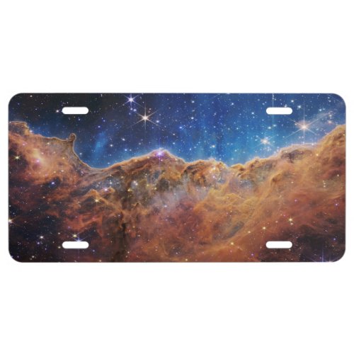 Cosmic Cliffs Carina Nebula Space Webb Telescope  License Plate
