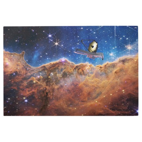 Cosmic Cliffs Carina Nebula Space Webb Telescope  Metal Print