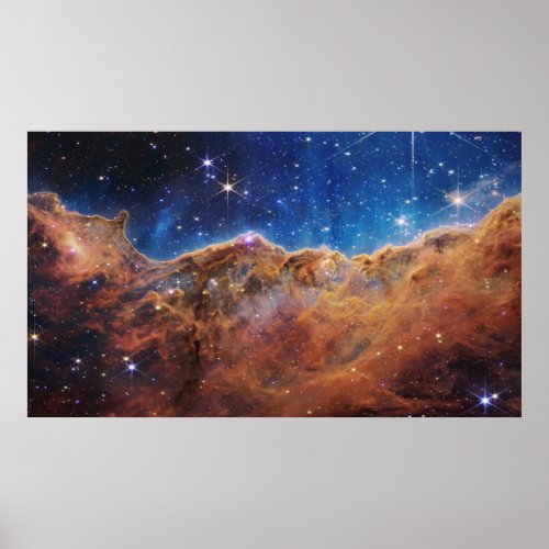Cosmic Cliffs Carina Nebula Space Webb Telescope  Poster