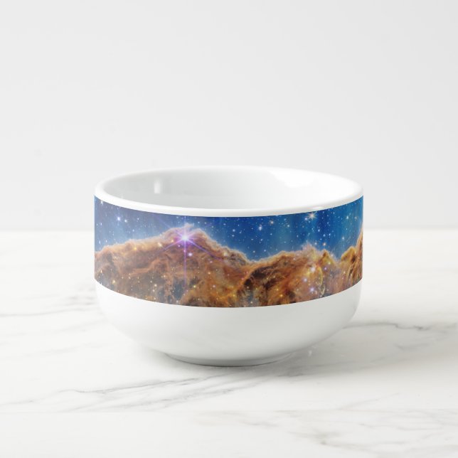 Cosmic Cliffs Carina Nebula Space Webb Telescope  Soup Mug (Front)