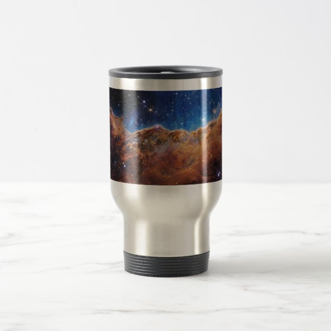 Cosmic Cliffs Carina Nebula Space Webb Telescope  Travel Mug (Center)