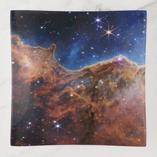 Cosmic Cliffs Carina Nebula Space Webb Telescope  Trinket Tray (Front)