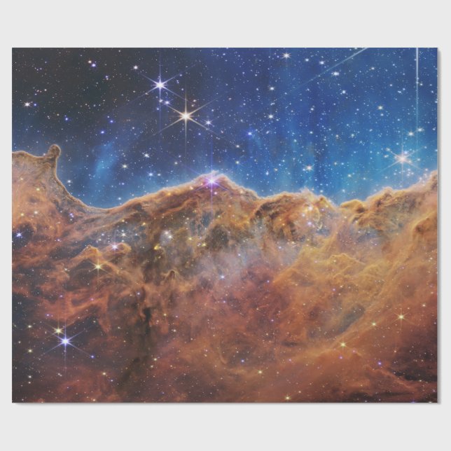Cosmic Cliffs Carina Nebula Space Webb Telescope  Wrapping Paper (Flat)