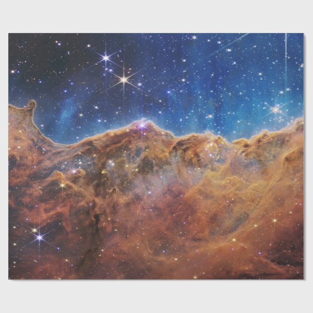 Cosmic Cliffs Carina Nebula Space Webb Telescope  Wrapping Paper (Flat)